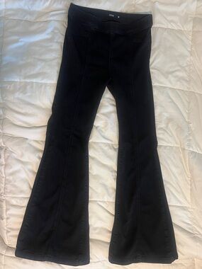 Cello Black Flare Wide Leg Jeans